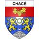 Pegatinas escudo de armas de Chacé adhesivo de la etiqueta engomada