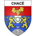 Chacé 49 ville sticker blason écusson autocollant adhésif