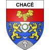 Chacé 49 ville sticker blason écusson autocollant adhésif