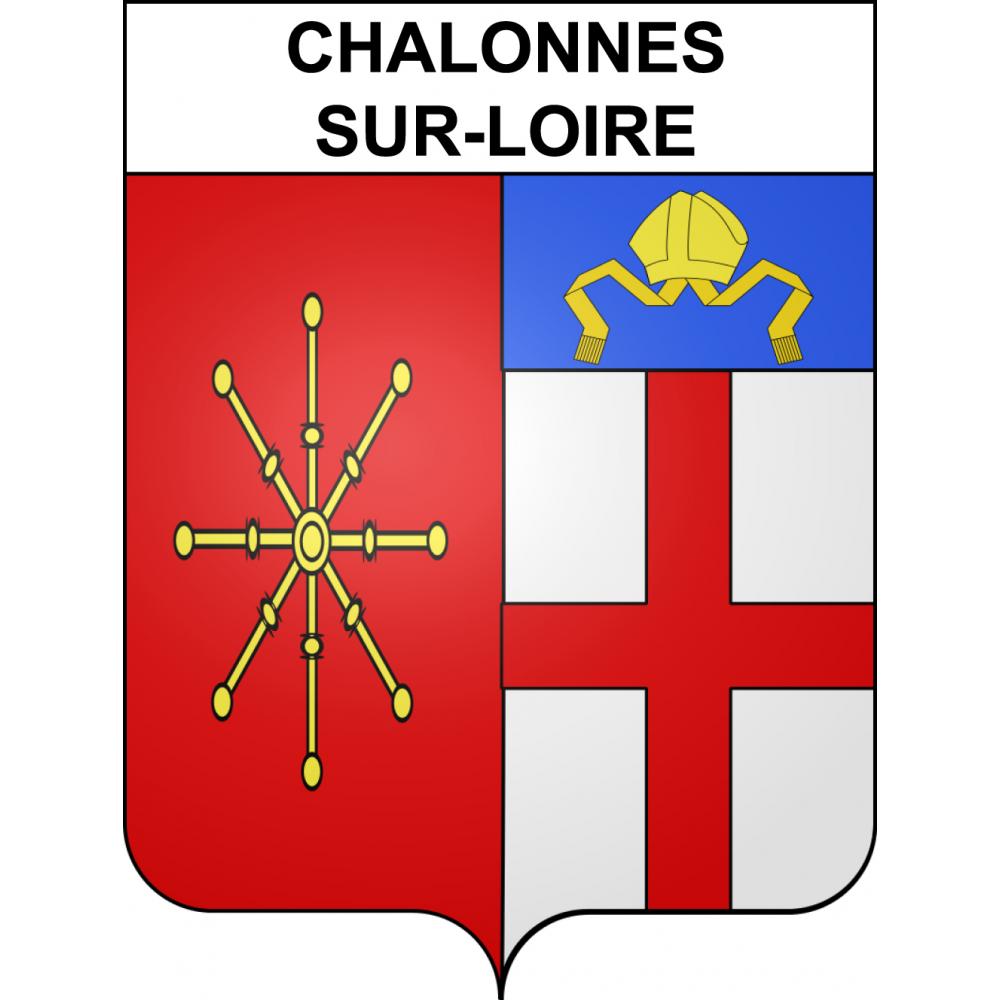 Pegatinas escudo de armas de Chalonnes-sur-Loire adhesivo de la etiqueta engomada
