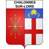 Pegatinas escudo de armas de Chalonnes-sur-Loire adhesivo de la etiqueta engomada