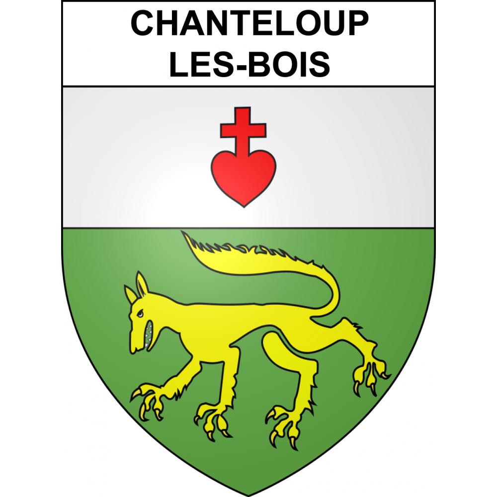 Chanteloup-les-Bois 49 ville sticker blason écusson autocollant adhésif