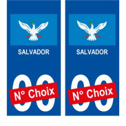 Salvador Brésil ville Autocollant plaque immatriculation auto sticker numéro au choix sticker city