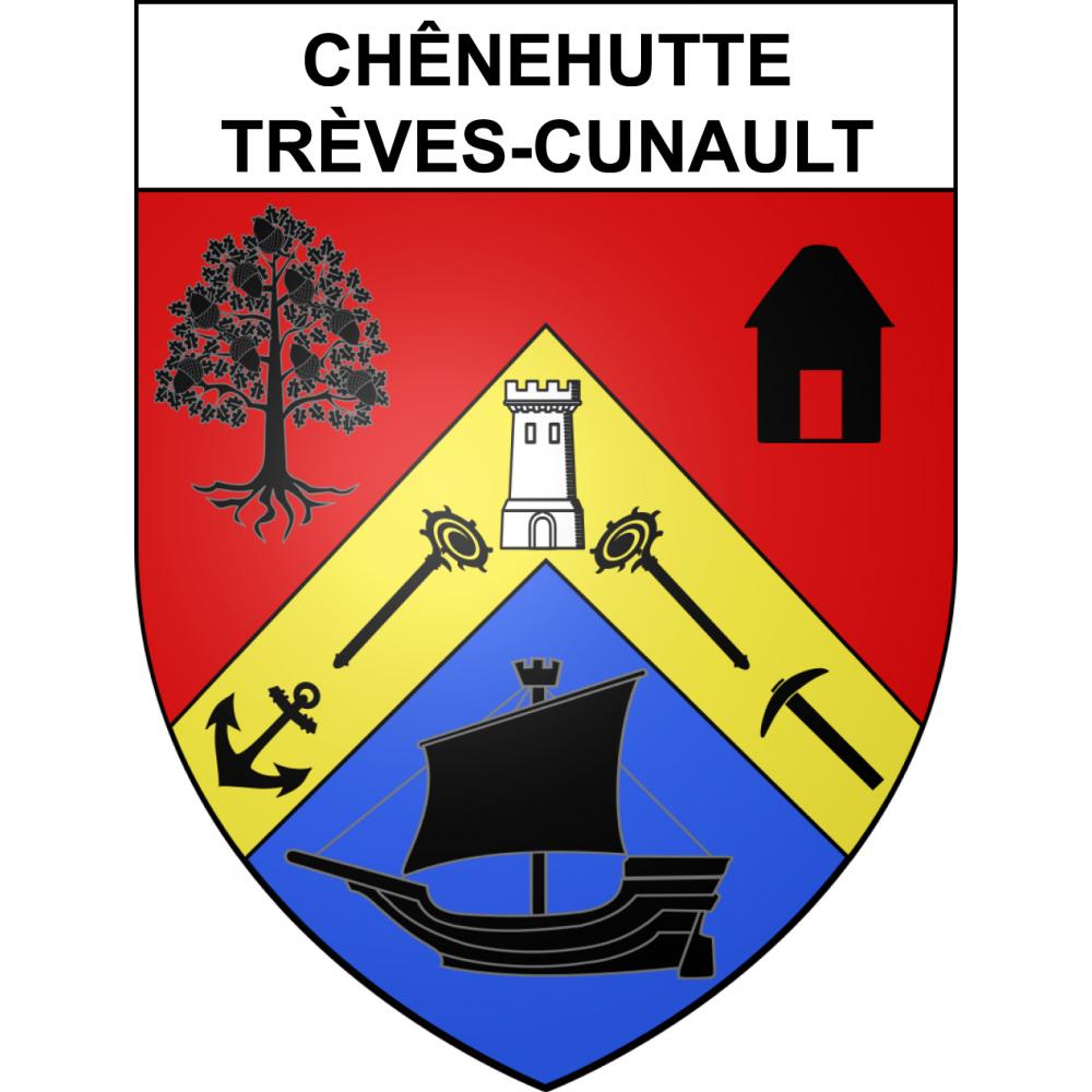 Chênehutte-Trèves-Cunault 49 ville sticker blason écusson autocollant adhésif