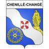 Chenillé-Changé 49 ville sticker blason écusson autocollant adhésif