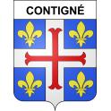 Contigné 49 ville sticker blason écusson autocollant adhésif