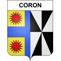 Coron 49 ville sticker blason écusson autocollant adhésif