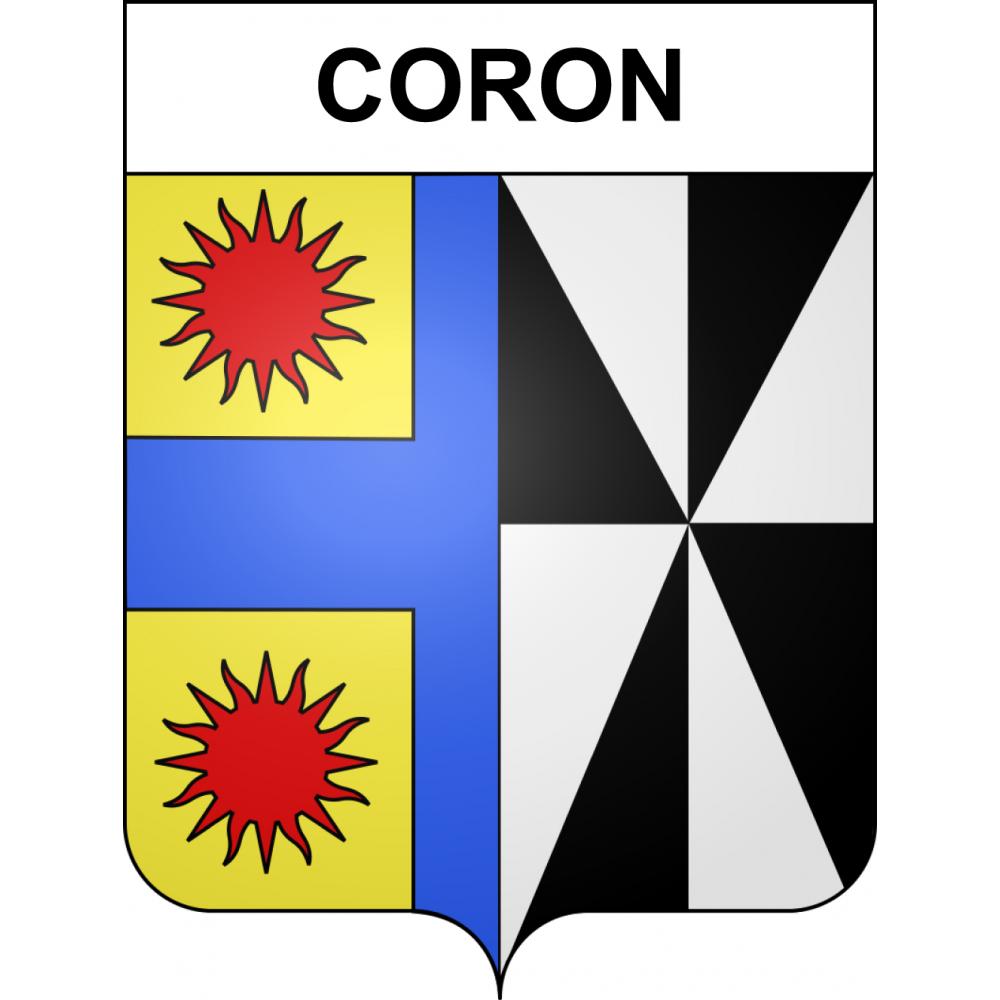 Coron 49 ville sticker blason écusson autocollant adhésif