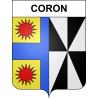 Coron 49 ville sticker blason écusson autocollant adhésif