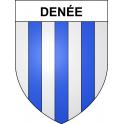 Denée 49 ville sticker blason écusson autocollant adhésif