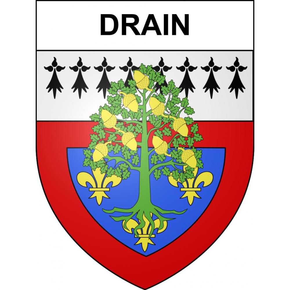 Pegatinas escudo de armas de Drain adhesivo de la etiqueta engomada