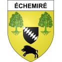 Pegatinas escudo de armas de Échemiré adhesivo de la etiqueta engomada