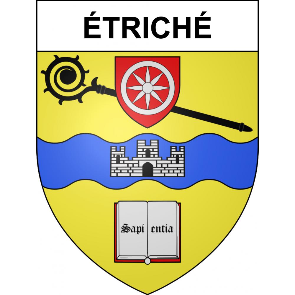 Pegatinas escudo de armas de Étriché adhesivo de la etiqueta engomada