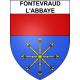 Pegatinas escudo de armas de Fontevraud-l'Abbaye adhesivo de la etiqueta engomada