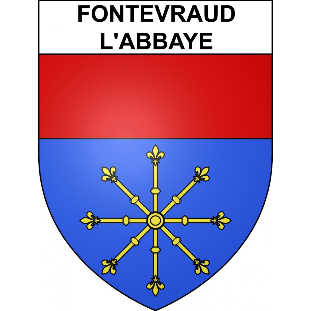Pegatinas escudo de armas de Fontevraud-l'Abbaye adhesivo de la etiqueta engomada