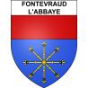 Pegatinas escudo de armas de Fontevraud-l'Abbaye adhesivo de la etiqueta engomada
