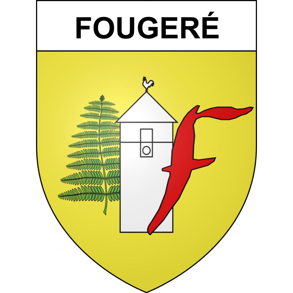 Pegatinas escudo de armas de Fougeré adhesivo de la etiqueta engomada