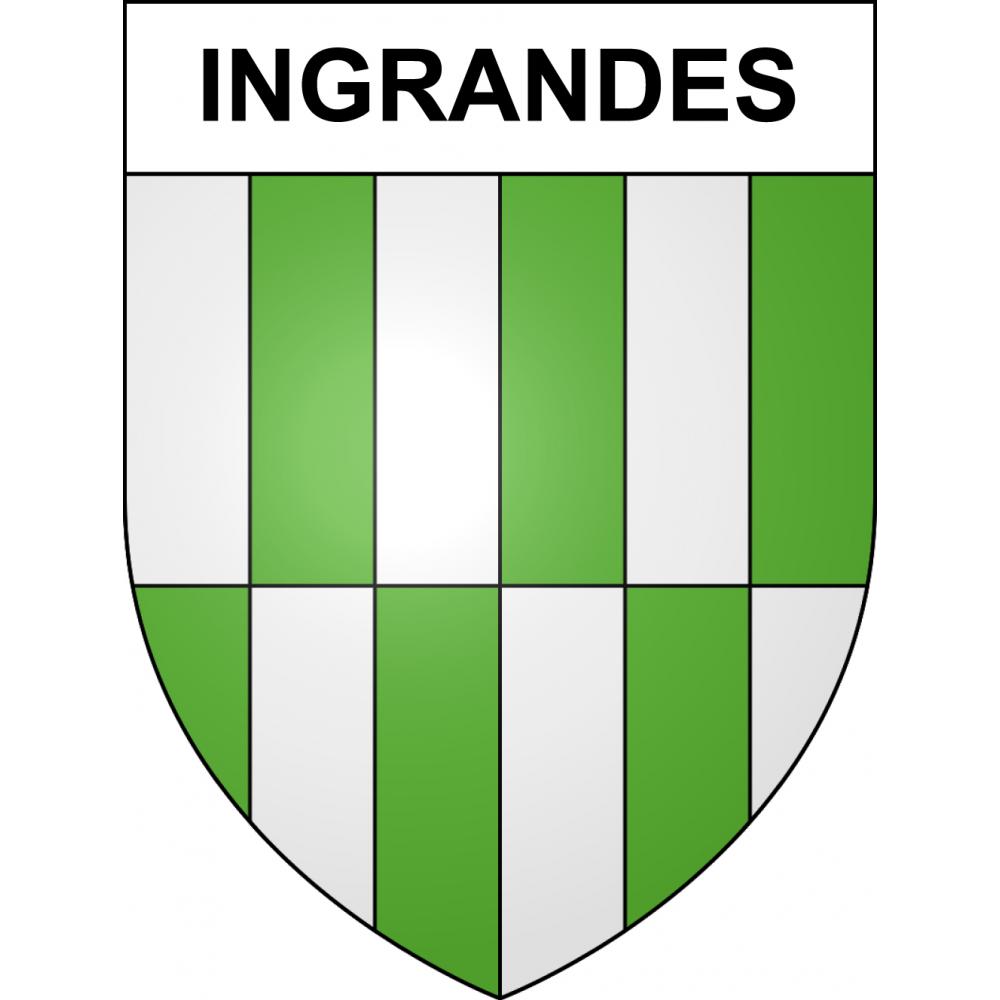 Pegatinas escudo de armas de Ingrandes adhesivo de la etiqueta engomada