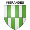 Ingrandes 49 ville sticker blason écusson autocollant adhésif