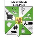 La Breille-les-Pins 49 ville sticker blason écusson autocollant adhésif