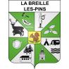 La Breille-les-Pins 49 ville sticker blason écusson autocollant adhésif