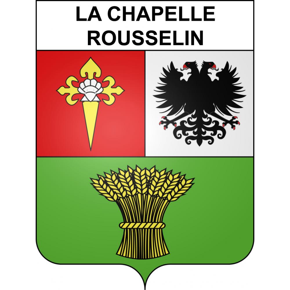 Stickers coat of arms La Chapelle-Rousselin adhesive sticker