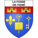 Pegatinas escudo de armas de La Fosse-de-Tigné adhesivo de la etiqueta engomada