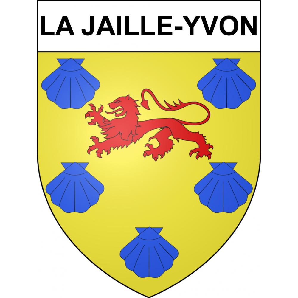 Pegatinas escudo de armas de La Jaille-Yvon adhesivo de la etiqueta engomada