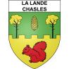 La Lande-Chasles Sticker wappen, gelsenkirchen, augsburg, klebender aufkleber