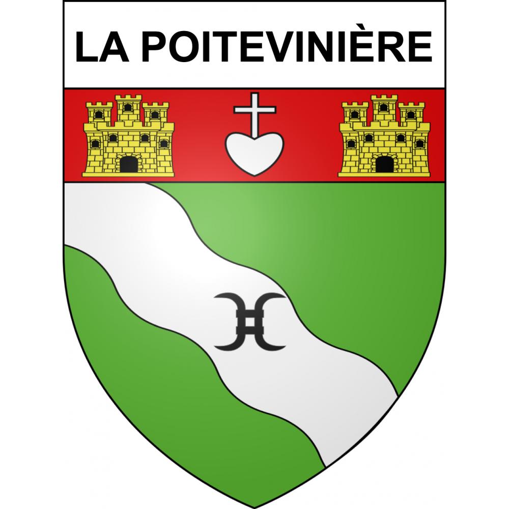 La Poitevinière 49 ville sticker blason écusson autocollant adhésif