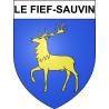 Pegatinas escudo de armas de Le Fief-Sauvin adhesivo de la etiqueta engomada