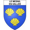 Le Mesnil-en-Vallée 49 ville sticker blason écusson autocollant adhésif