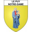 Le Puy-Notre-Dame 49 ville sticker blason écusson autocollant adhésif
