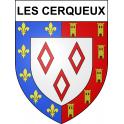 Stickers coat of arms Les Cerqueux adhesive sticker