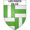Les Ponts-de-Cé 49 ville sticker blason écusson autocollant adhésif