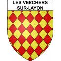 Stickers coat of arms Les Verchers-sur-Layon adhesive sticker