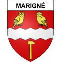 Stickers coat of arms Marigné adhesive sticker