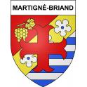 Stickers coat of arms Martigné-Briand adhesive sticker