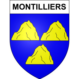 Montilliers Sticker wappen, gelsenkirchen, augsburg, klebender aufkleber