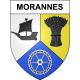 Morannes 49 ville sticker blason écusson autocollant adhésif