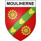 Pegatinas escudo de armas de Mouliherne adhesivo de la etiqueta engomada
