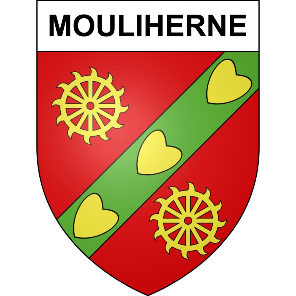 Mouliherne 49 ville sticker blason écusson autocollant adhésif