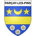 Parçay-les-Pins 49 ville sticker blason écusson autocollant adhésif