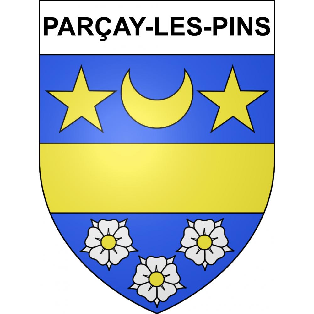 Stickers coat of arms Parçay-les-Pins adhesive sticker