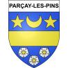 Parçay-les-Pins 49 ville sticker blason écusson autocollant adhésif