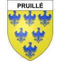 Pruillé Sticker wappen, gelsenkirchen, augsburg, klebender aufkleber