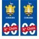 Cordoba Argentine ville Autocollant plaque immatriculation auto sticker numéro au choix sticker city