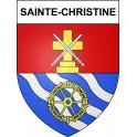 Stickers coat of arms Sainte-Christine adhesive sticker