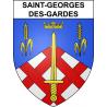 Pegatinas escudo de armas de Saint-Georges-des-Gardes adhesivo de la etiqueta engomada