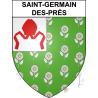Pegatinas escudo de armas de Saint-Germain-des-Prés adhesivo de la etiqueta engomada